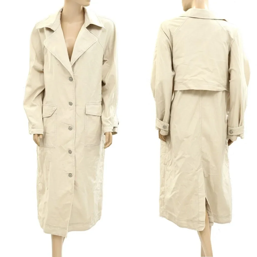 Free People We The Free Perry Military Coat Jacket Top Cotton Cozy XS New 278492